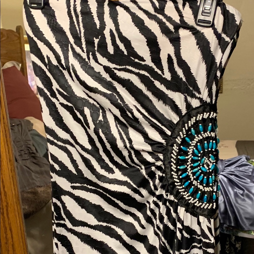 Zebra Strapless Dress